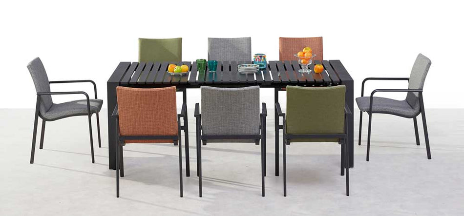 Gartentisch ausziehbar Langreo 213-269x100cm Anthrazit/Alu