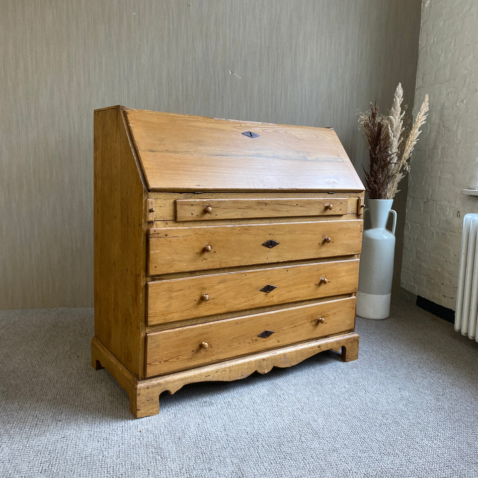 Vintage Sekretär antik Massivholz Schublade Schrank