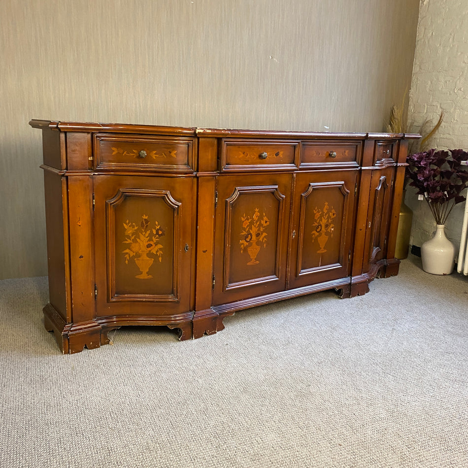 Massives Sideboard aus Echtholz – Anrichte im klassischen Design mit Intarsien und viel Stauraum Kommode gebraucht