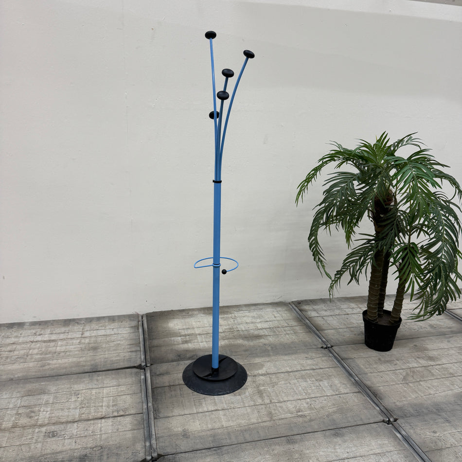 Garderobenständer Standgarderobe Blau Schwarz Holzknöpfe Schirmständer Gebraucht
