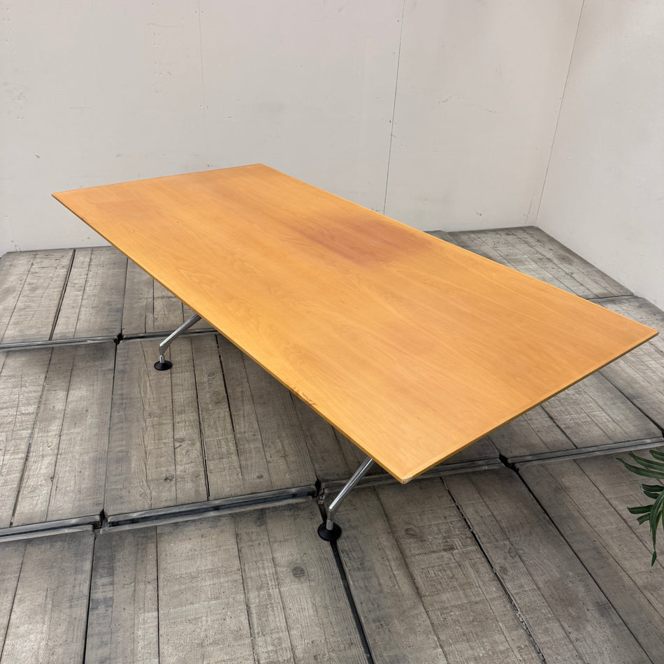 Vitra Spatio Konferenztisch Eiche Holz Metall Antonio Citterio Design-Klassiker Tisch Gebraucht