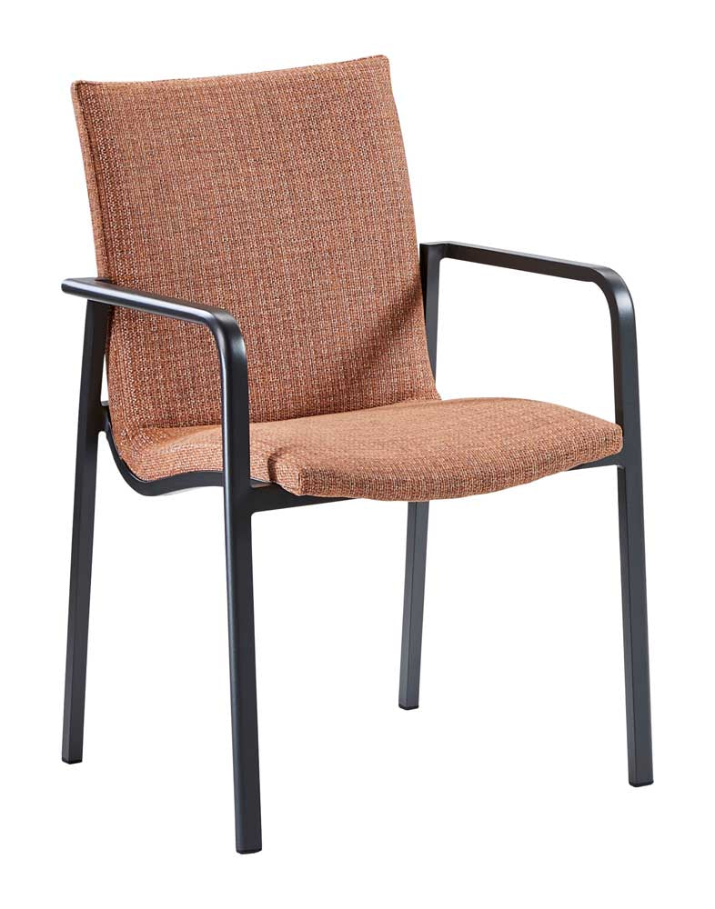 Gartenstuhl Positano Anthrazit/Orange Outdoor Stuhl