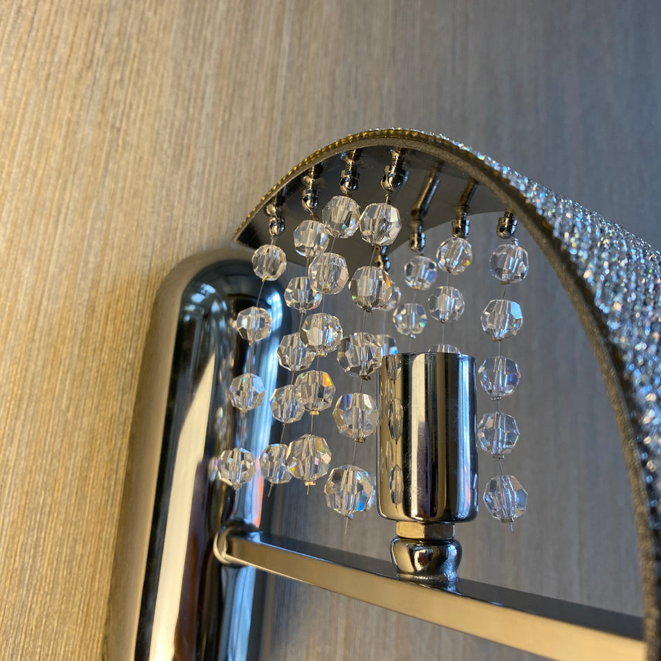 Moderne Wandleuchte Chrom mit Kristallbehang – Lampe Oran