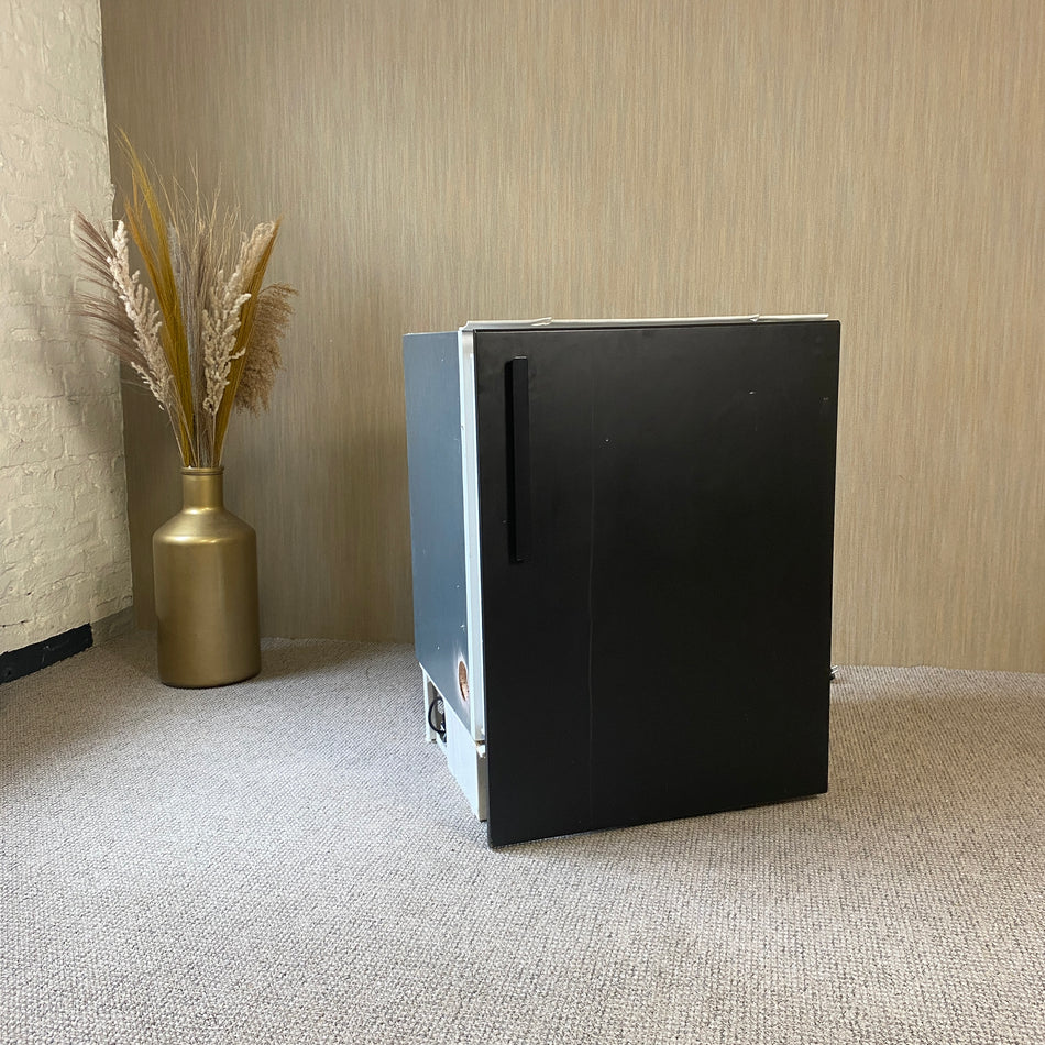 Kühlschrank gebraucht schwarz Holz Tür rechts