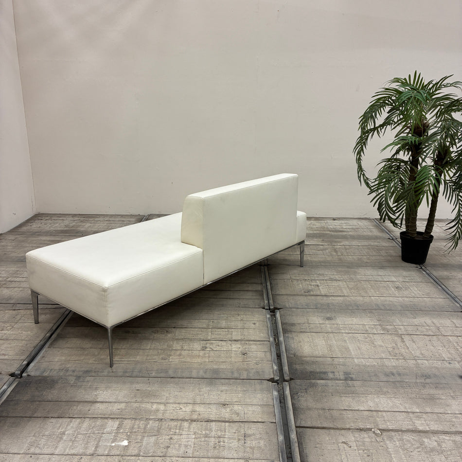 Walter Knoll Couch Weiß Leder Designklassiker 3 Sitzer Sofa Gebraucht