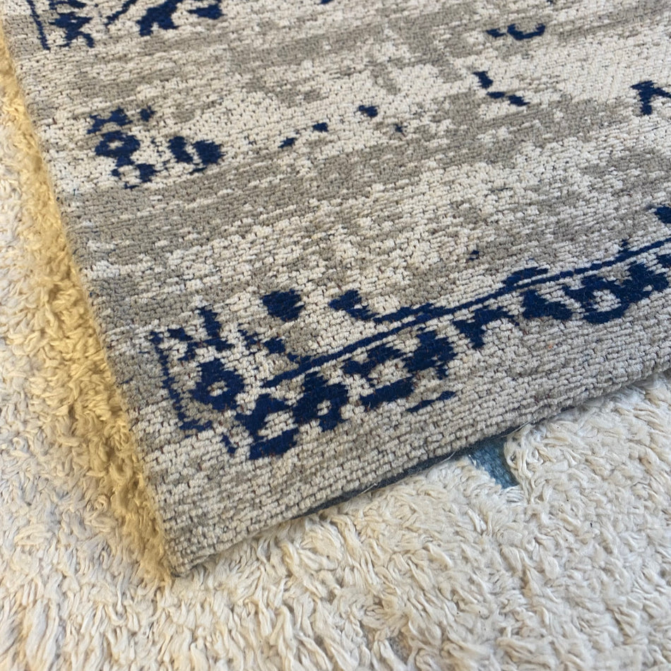 Teppich Blau Creme Ornament – Neuware – 120 x 180cm