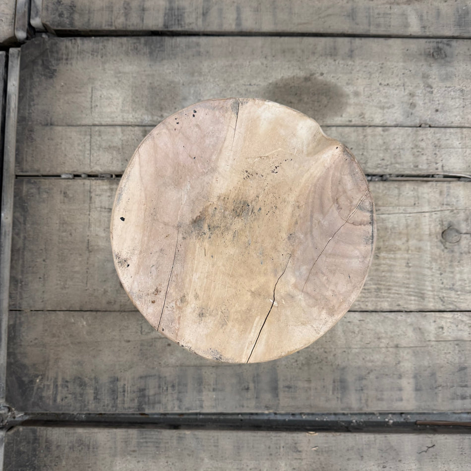 Hocker Holz Natur Massiv Beistelltisch Design Gebraucht