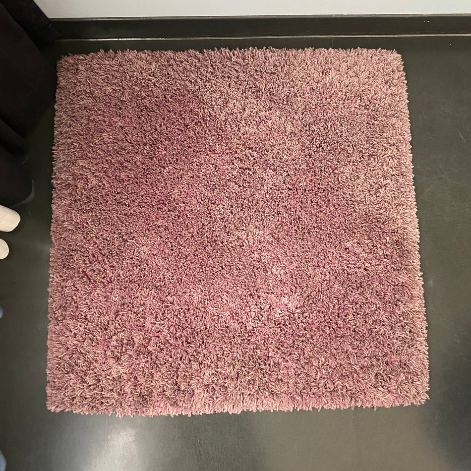 Hochflor Teppich rosa lila kuschelig Shaggy rechteckig weich gebraucht 100x100