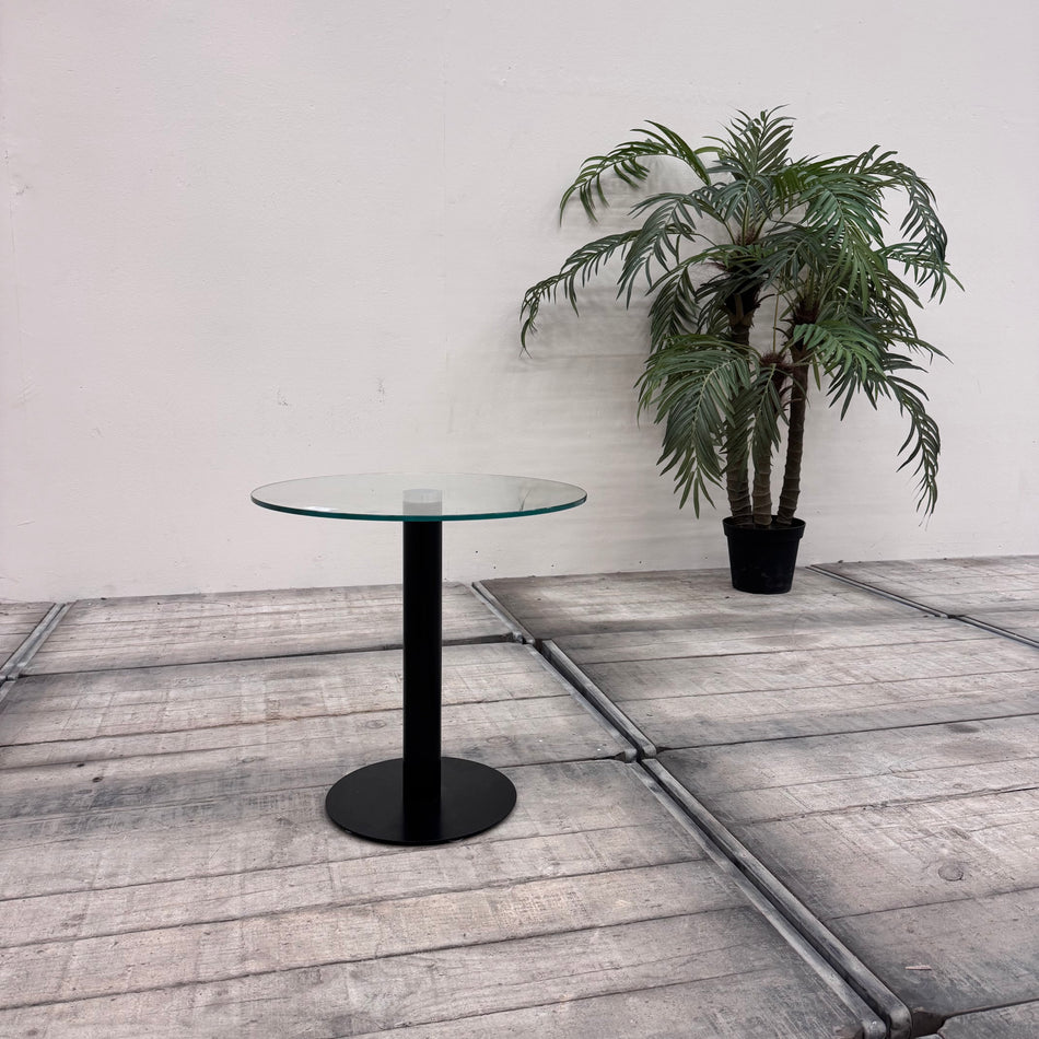 Beistelltisch Rund Glas Chrom 50cm Design Tisch Gebraucht