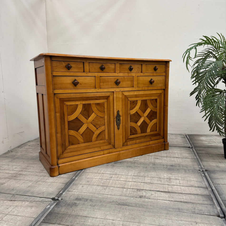 Half-Height Chest of Drawers, Spanish Cherry, Country Style, 20th-Century Vintage