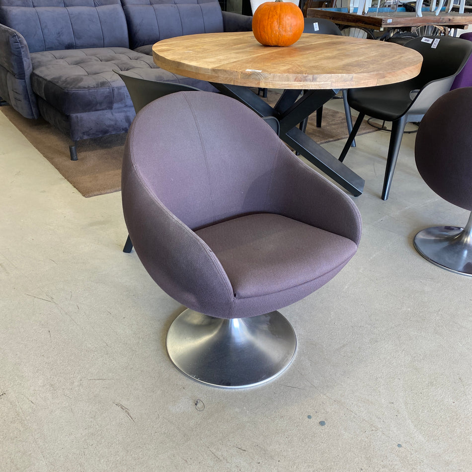 Loungesessel gebraucht graubraun Stoffpolsterung drehbar Sessel