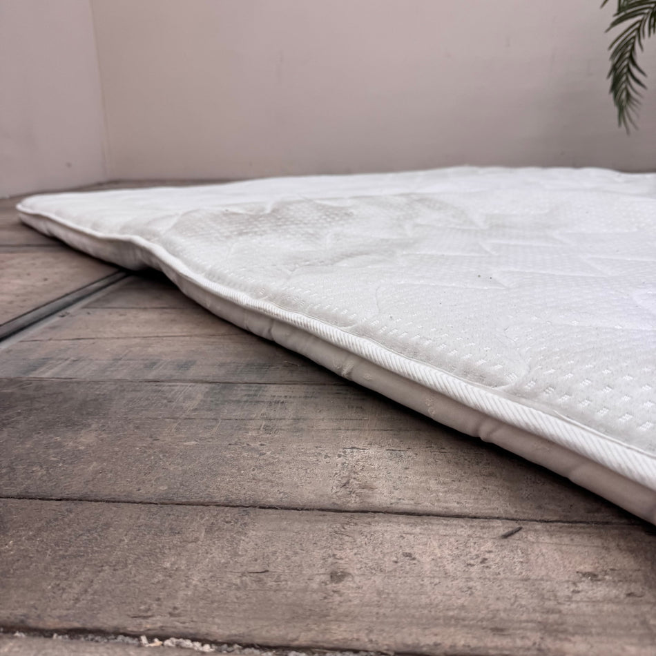 Matratzentopper 180x200 Topper Auflage Bett-Topper Weiß Textil Gebraucht