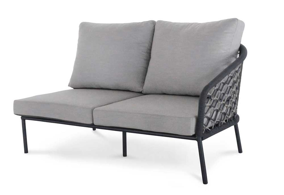 Seitenteil Lounge Mali 2-Sitzer rechts Anthrazit/Grau Design Outdoor Sofa