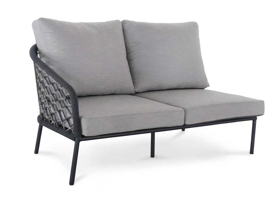Seitenteil Lounge Mali 2-Sitzer links Anthrazit/Grau Design Outdoor Sofa