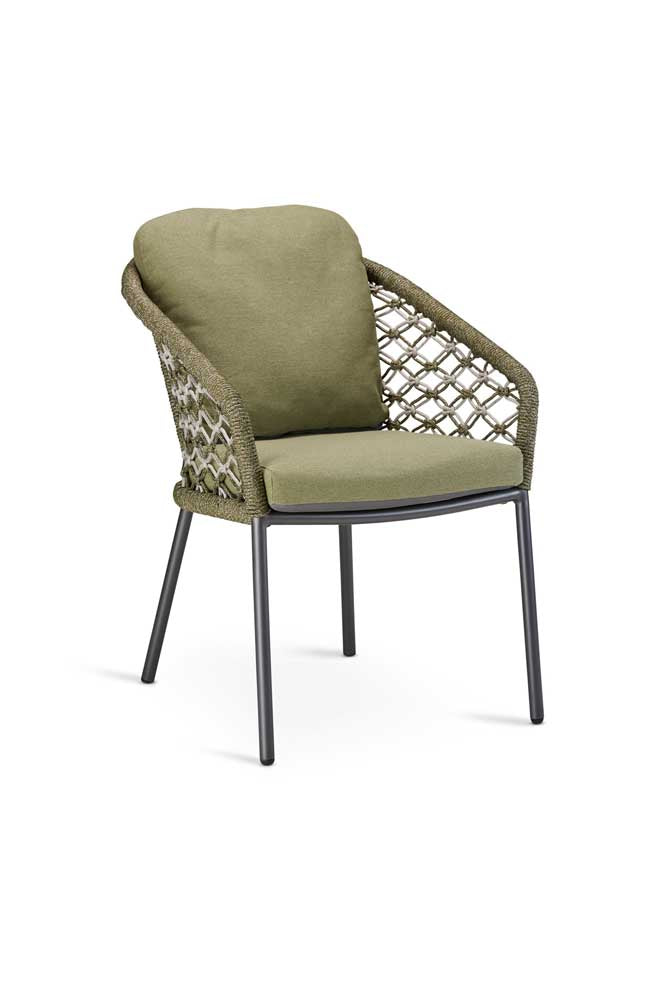 Gartenstuhl Mali Anthrazit/Grün Outdoor Design Stuhl