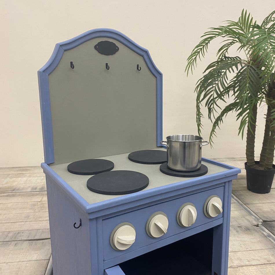 Thomas Klotz Kinderküche Spielküche blau Holz Upcycled