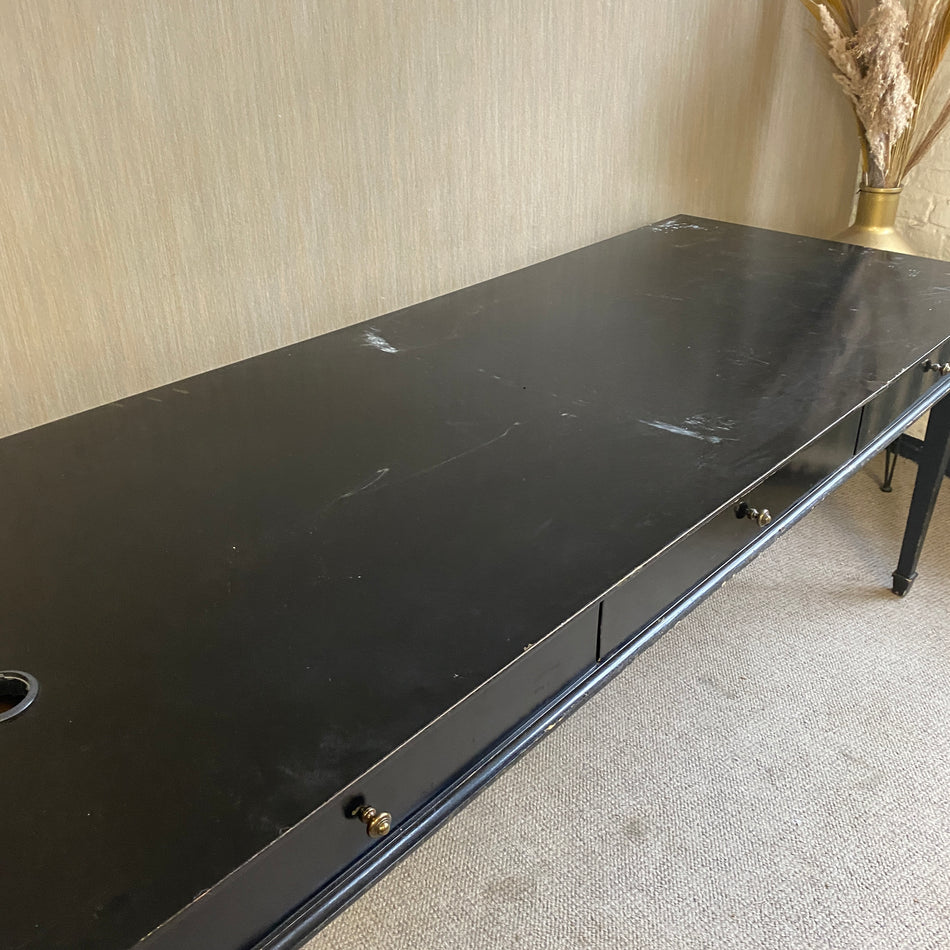Schreibtisch gebraucht schwarz 220x80 Holz Tisch