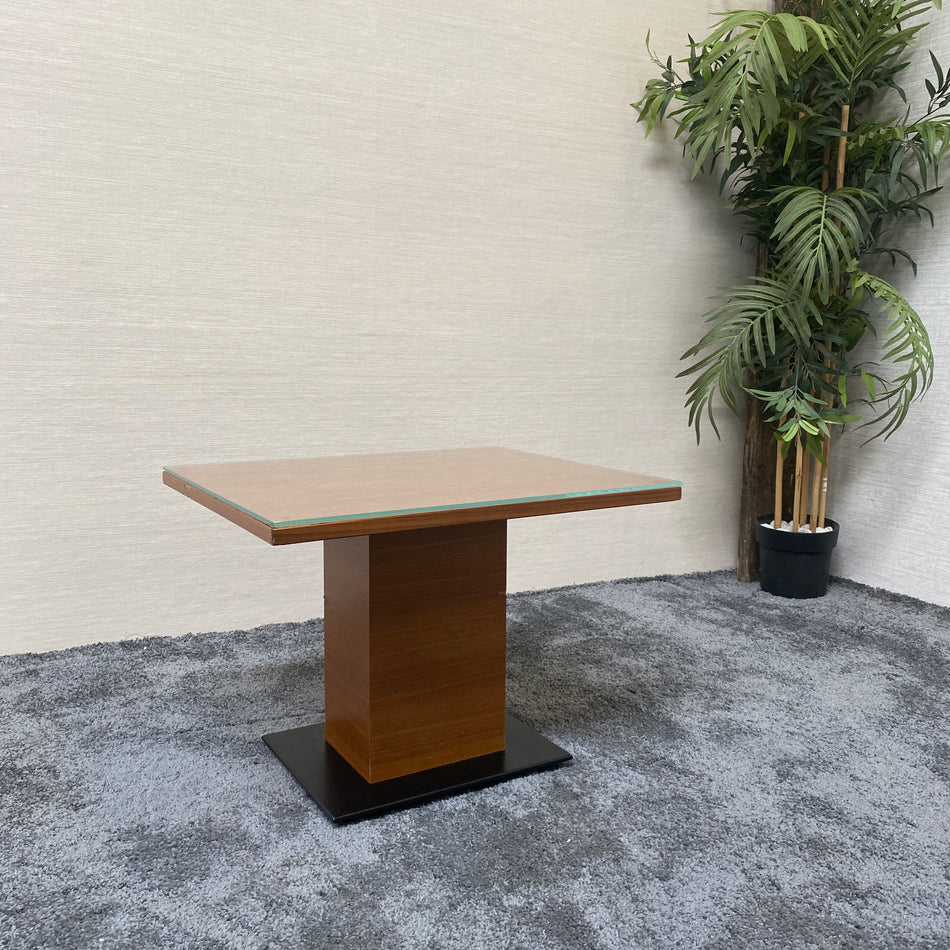 Glas Couchtisch gebraucht Nussbaum Holz 60x50 Tisch