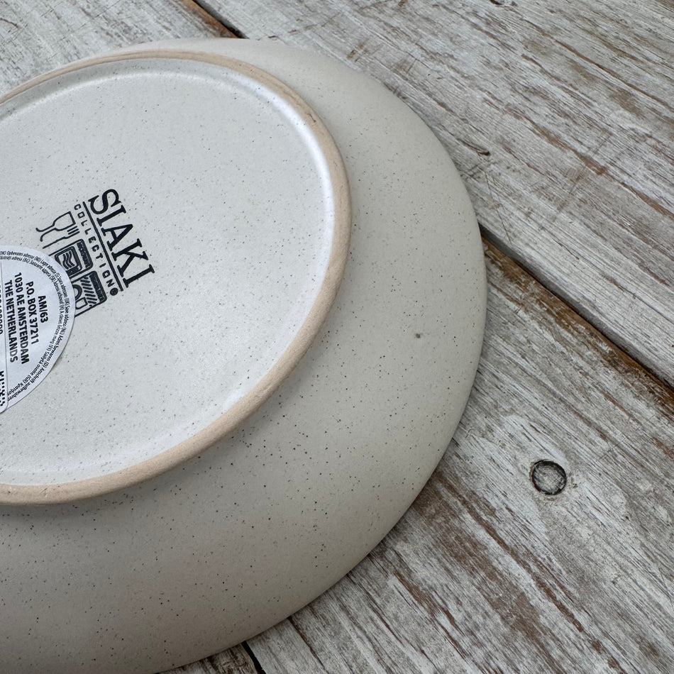 Siaki Teller Weiß Keramik 20cm Goldrand Schale Neu Geschirr Porzellan Küchenbedarf
