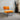 Sessel orange Velours gepolstert samtig Stuhl
