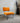 Sessel orange Velours gepolstert samtig Stuhl