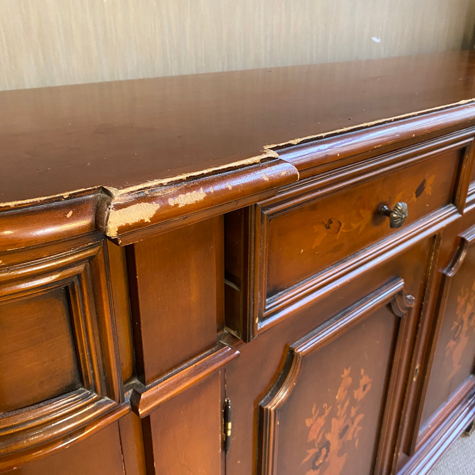 Massives Sideboard aus Echtholz – Anrichte im klassischen Design mit Intarsien und viel Stauraum Kommode gebraucht