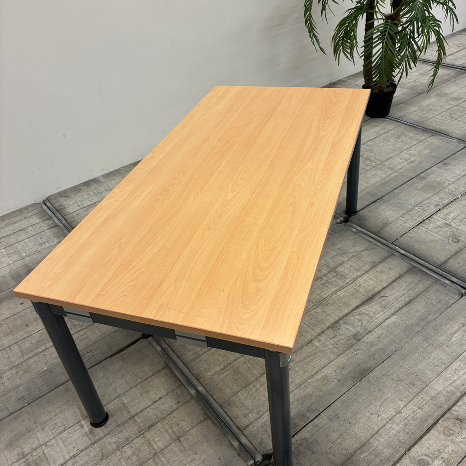 PALMBERG Schreibtisch Buche Anthrazit 160x80 Bürotisch Tisch Gebraucht