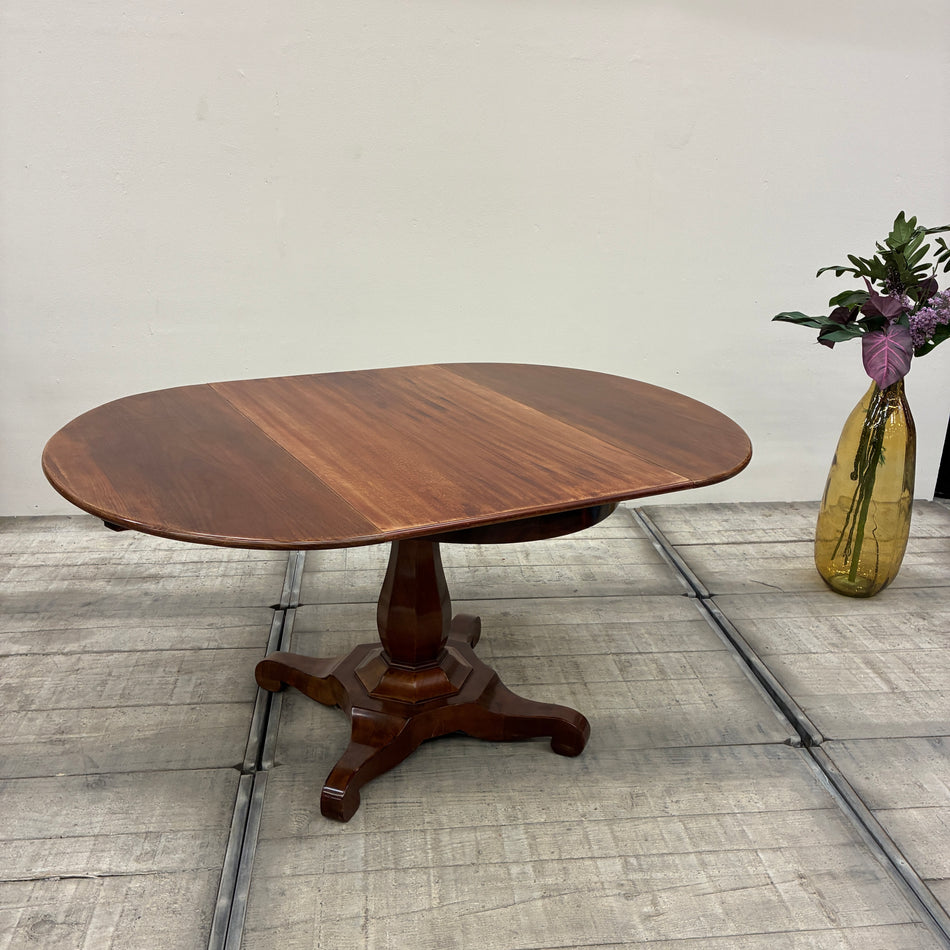 Biedermeier Esstisch Mahagoni Ausziehbar Balusterfuß 19. Jh. Tisch Vintage