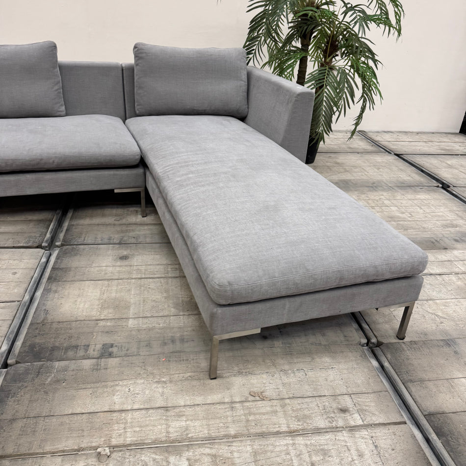 Søren Lund Design Ecksofa Hellgrau L-Form Couch Skandi