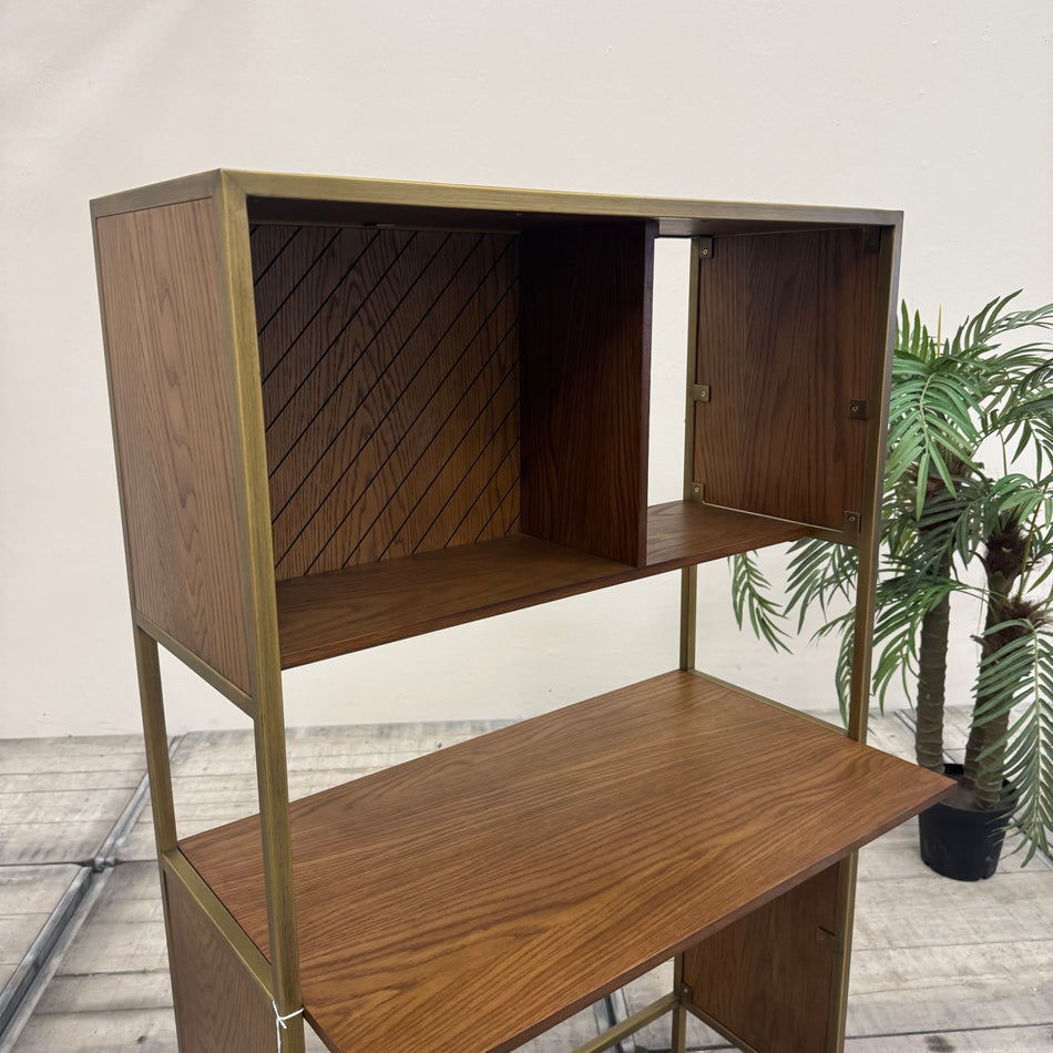 Mace Design Eiche Massivholz Schreibtisch Sekretär Golden Tisch