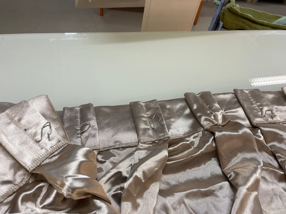 Gardine Vorhang Verdunkler 360x260 silbern champagner gebraucht