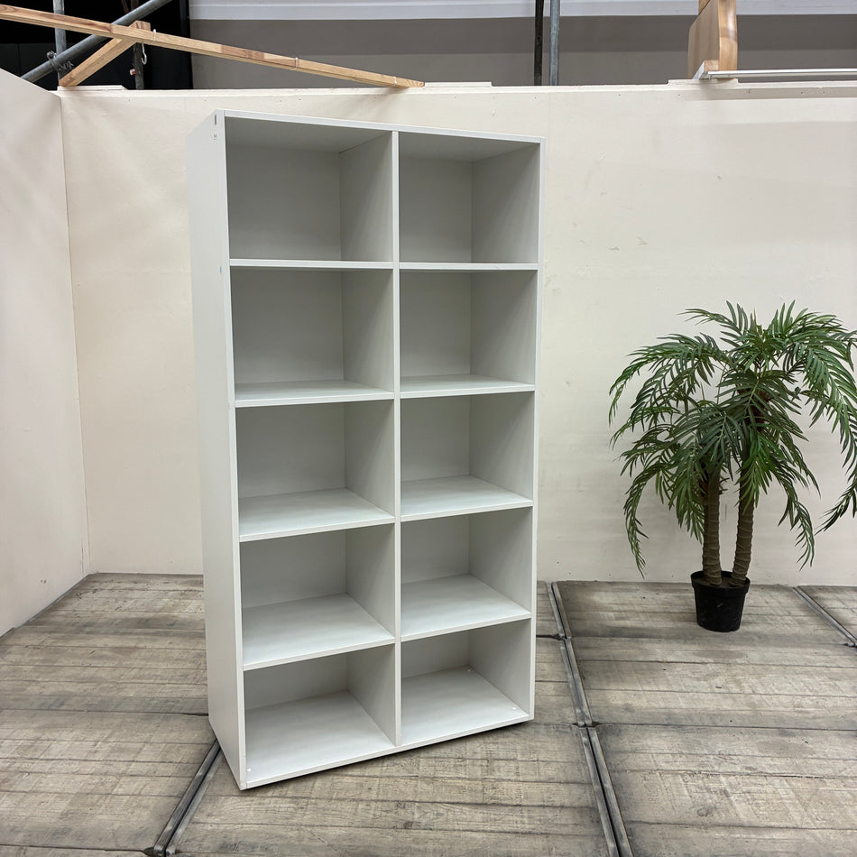 Regal Weiß Holz Mit 10 Fächern Büro 190cm Gebraucht