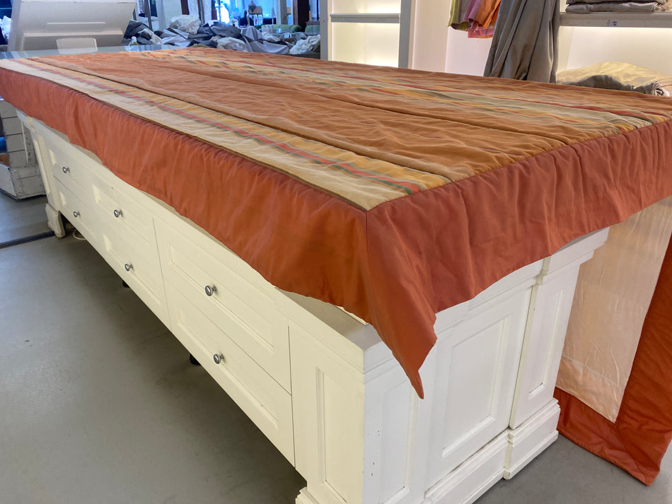 Tagesdecke orange gestreift 200x250 gebraucht