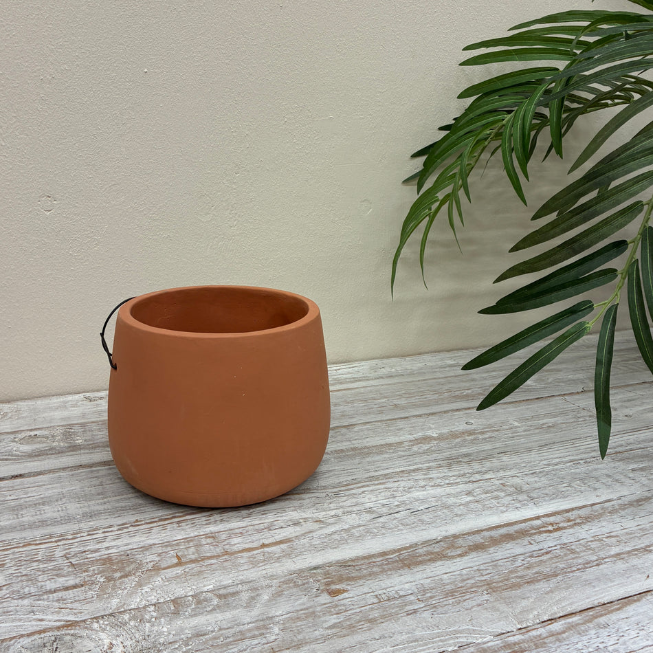 Design Blumentopf Zement Terrakotta Gesicht & Brille