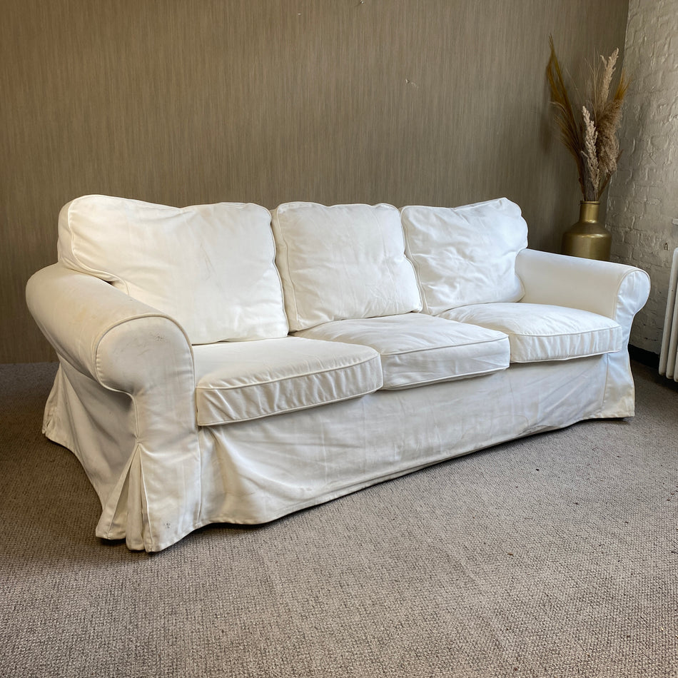 Ikea Sofa gebraucht weiß gepolstert 3 Sitzer Couch