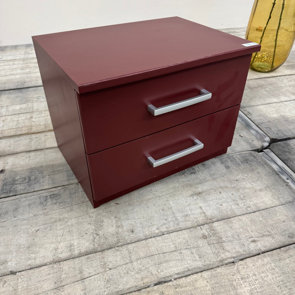Nachttisch mit 2 Schubladen rotbraun Schrank gebraucht