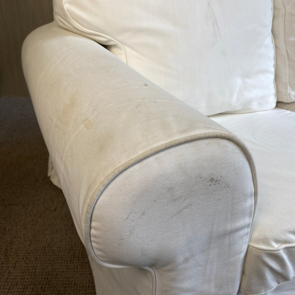 Ikea Sofa gebraucht weiß gepolstert 3 Sitzer Couch