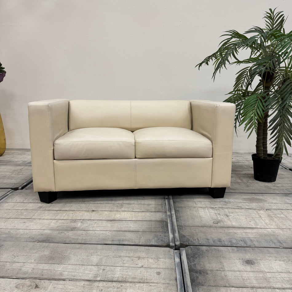 Heute Wohnen Lille Sofa creme Kunstleder 2 Sitzer Couch Gebraucht