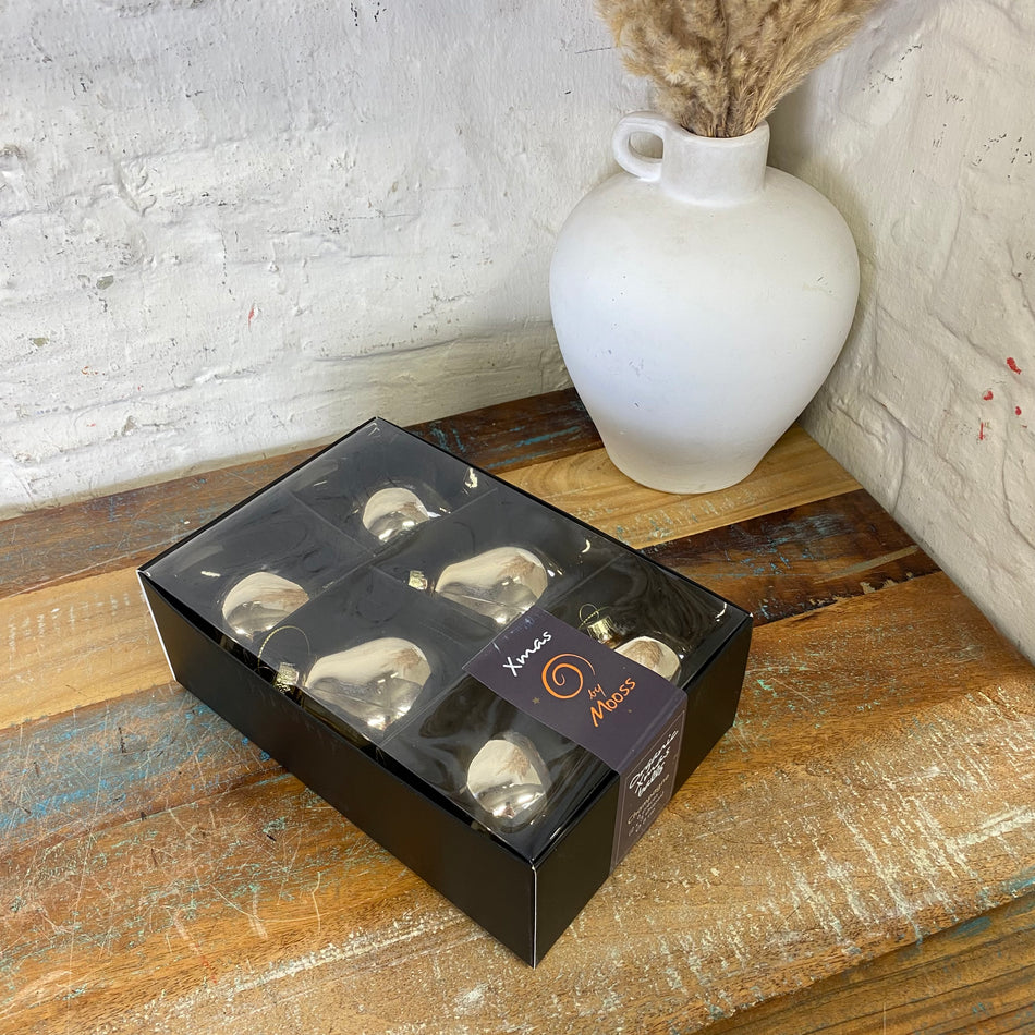 Xmas by Moos Weihnachtskugeln champagner 8cm 6 Stück