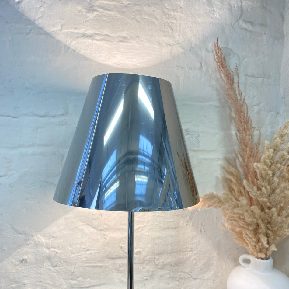 Gloria Kroma Design Tischlampe aus Chrom – moderne Metall-Lampe in Hochglanzoptik gebraucht