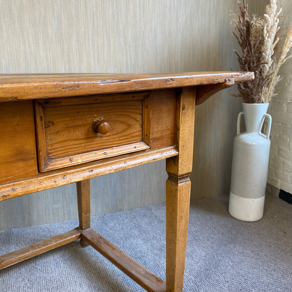 Esstisch gebraucht braun Holz mit Schublade Tisch