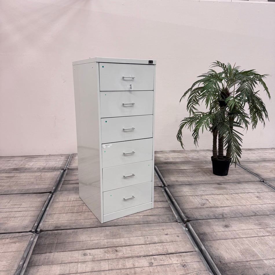 Karteischrank Grau Metall Büro Schrank 6 Schubladen Aktenschrank Gebraucht