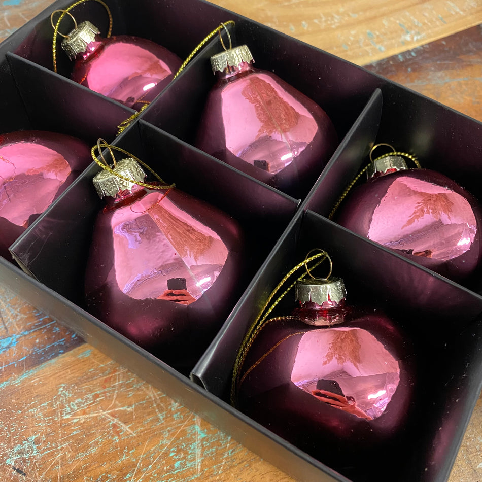 Xmas by Moos Weihnachtskugeln rosa 6cm 6 Stück