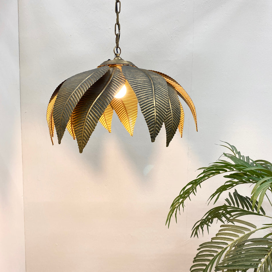PTMD Marnith L Deckenlampe Golden Metall Federn Lampe