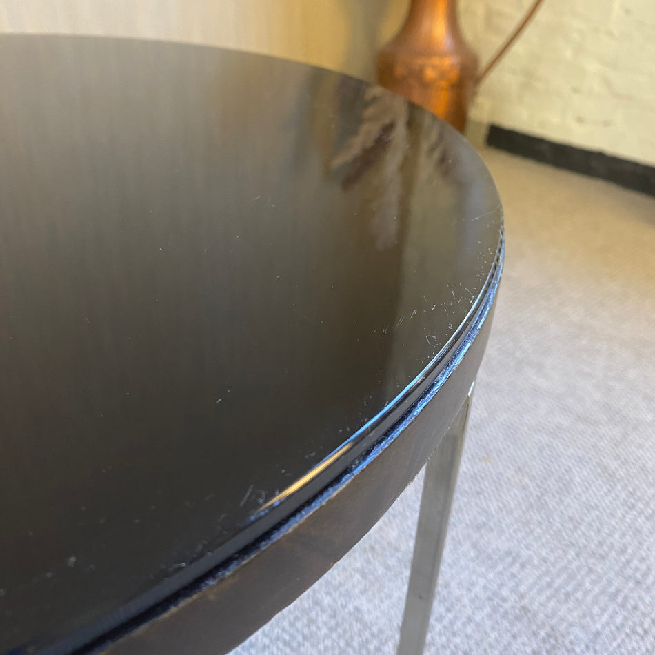 Beistelltisch gebraucht schwarz Glas Holz Tisch 40cm