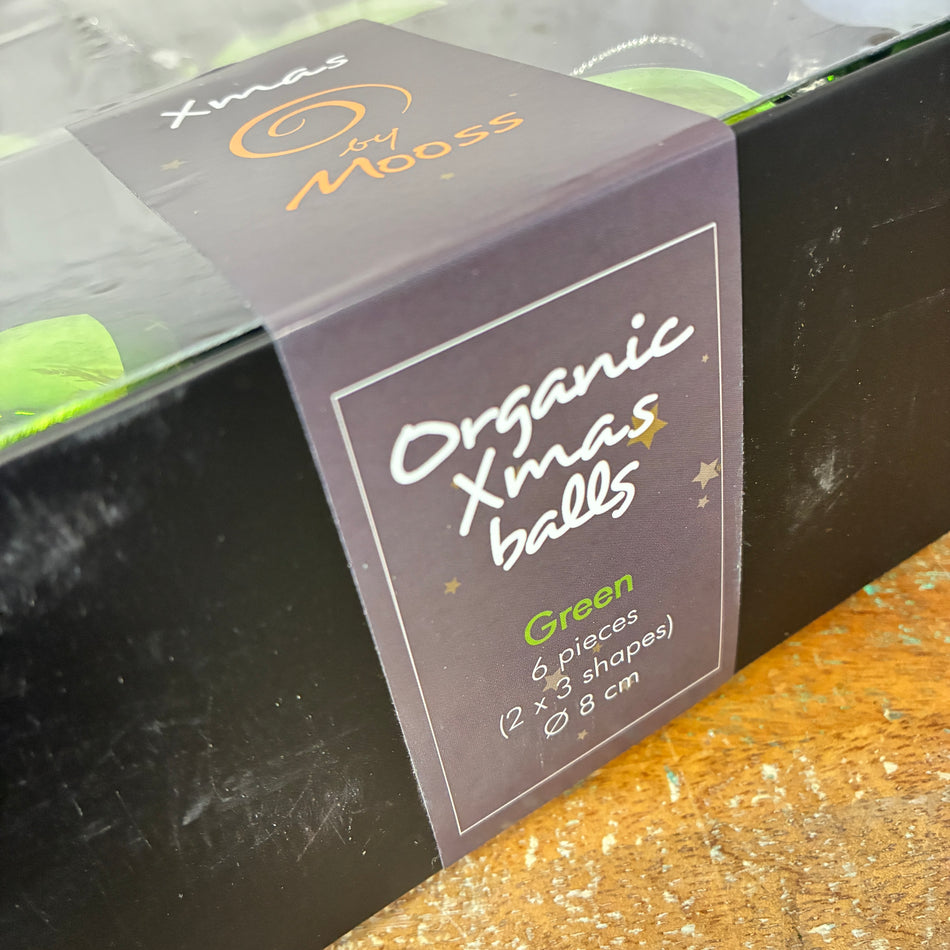 Xmas by Moos Weihnachtskugeln grün Glas 8cm 6 Stück