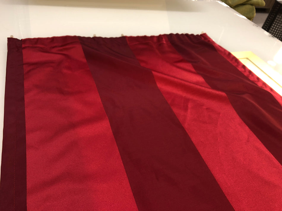 Gardine Vorhang 220x70 rot gestreift lichtdurchlässig gebraucht