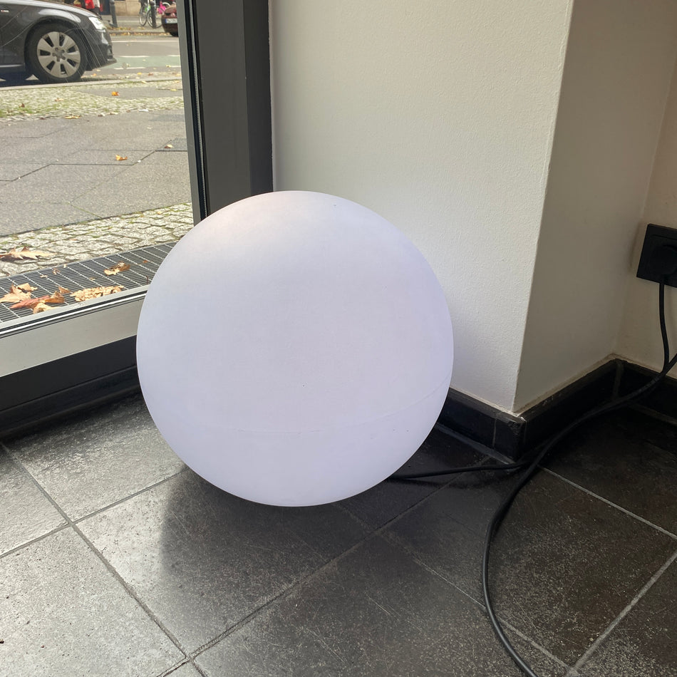 Newgarden Leuchtkugel gebraucht blau weiß 40cm