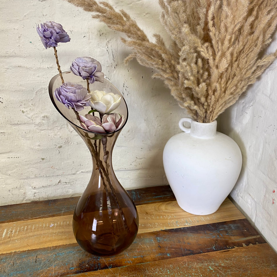 Light & Living Vase Herley braun Glas 33cm Blumenvase