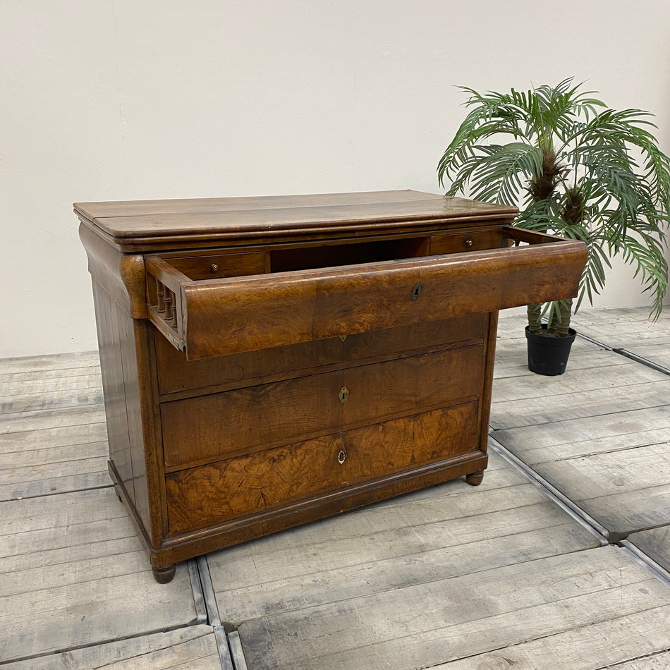 Biedermeier Schreibkommode braun Nussbaum Kommode Gebraucht